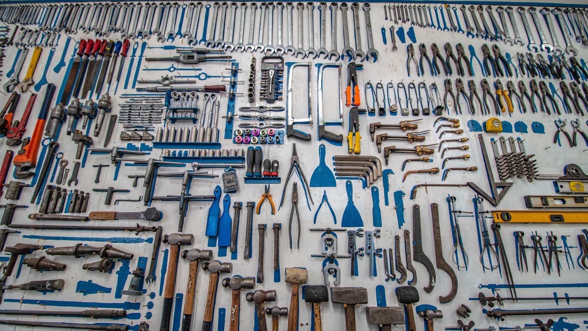 Lots of handheld tools.